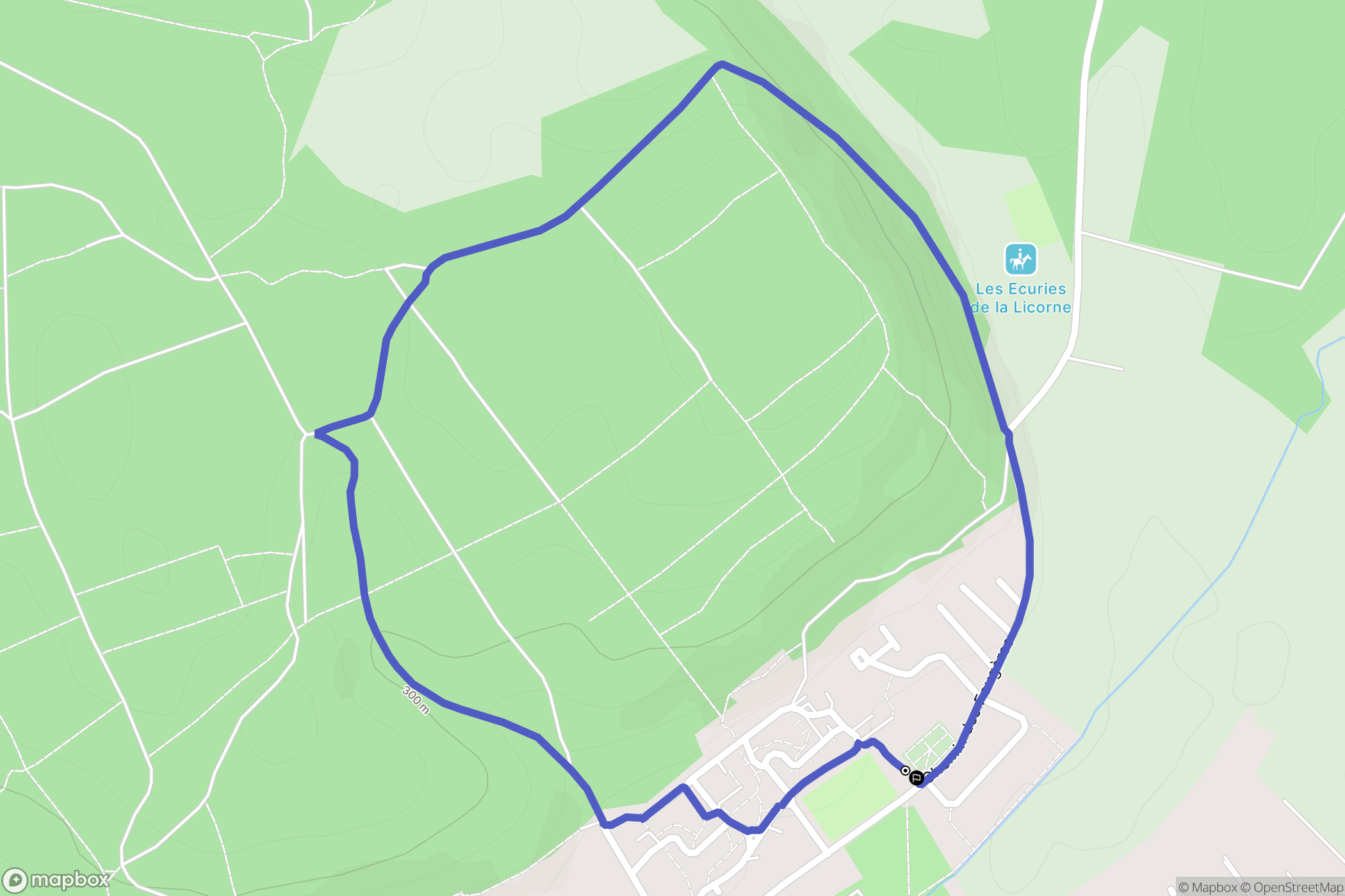 Novillars : carte du parcours de randonnée - France
