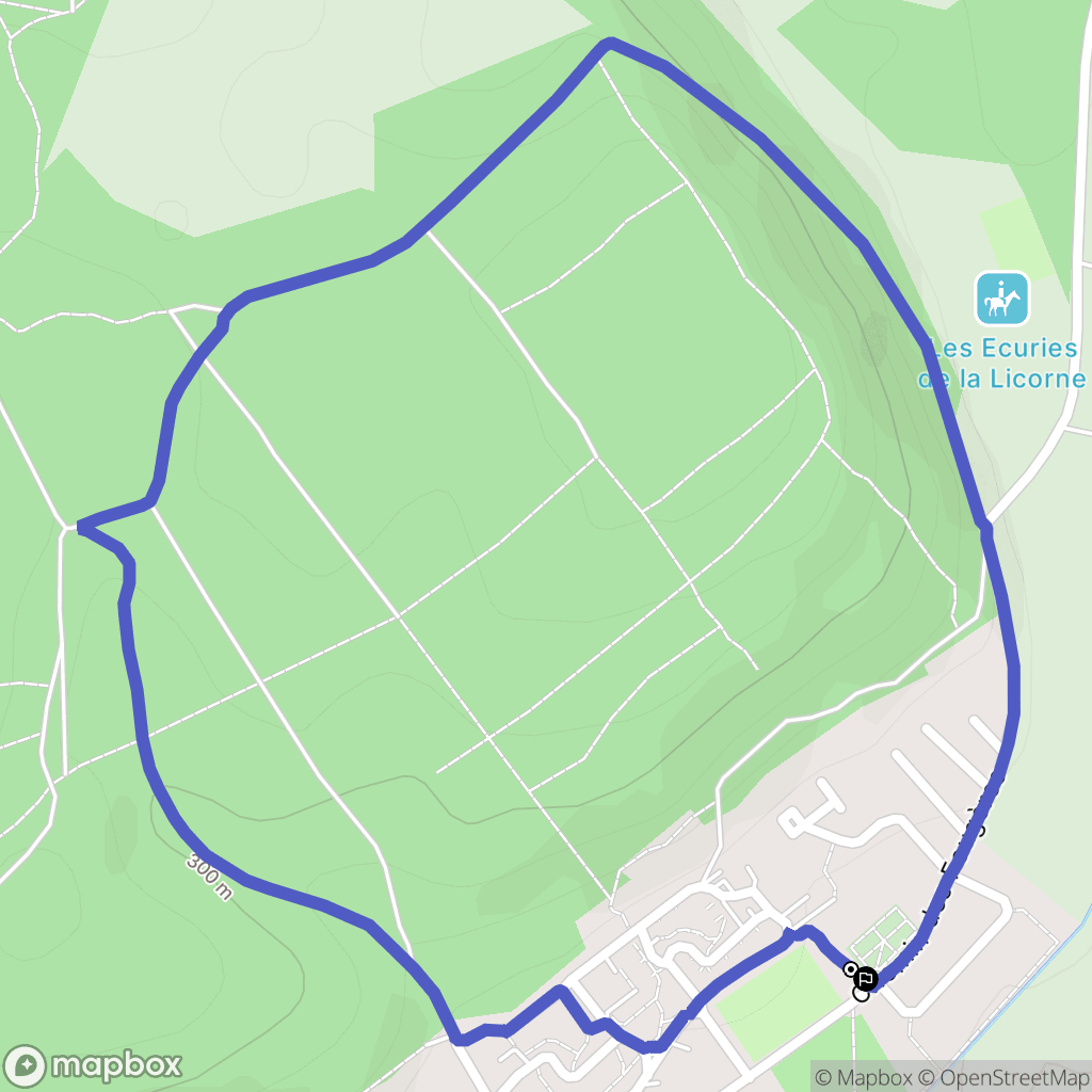 Novillars : carte du parcours de randonnée - France