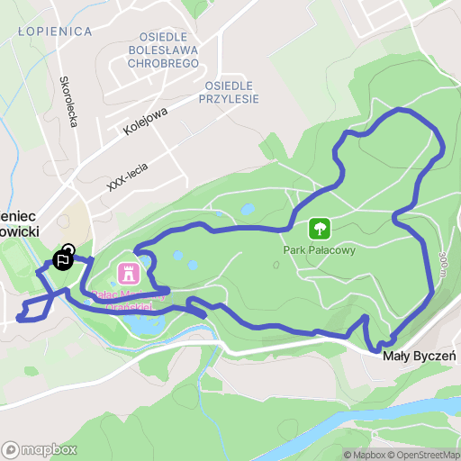 Kamieniec Ząbkowicki: mapa trasy - Poland
