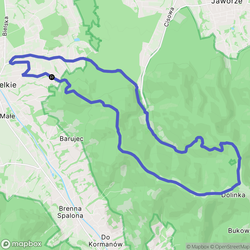 Górki Wielkie: mapa trasy - Poland