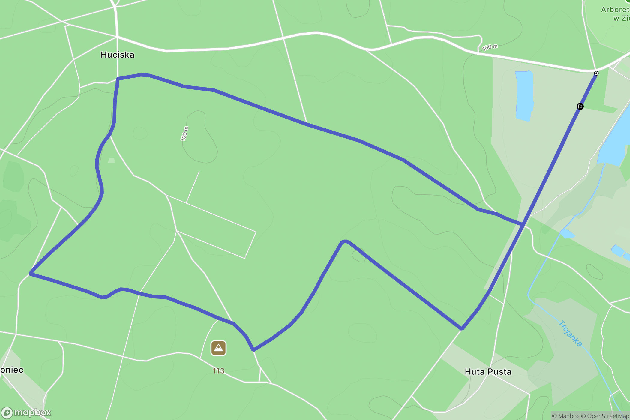 Zielonka: mapa trasy - Poland