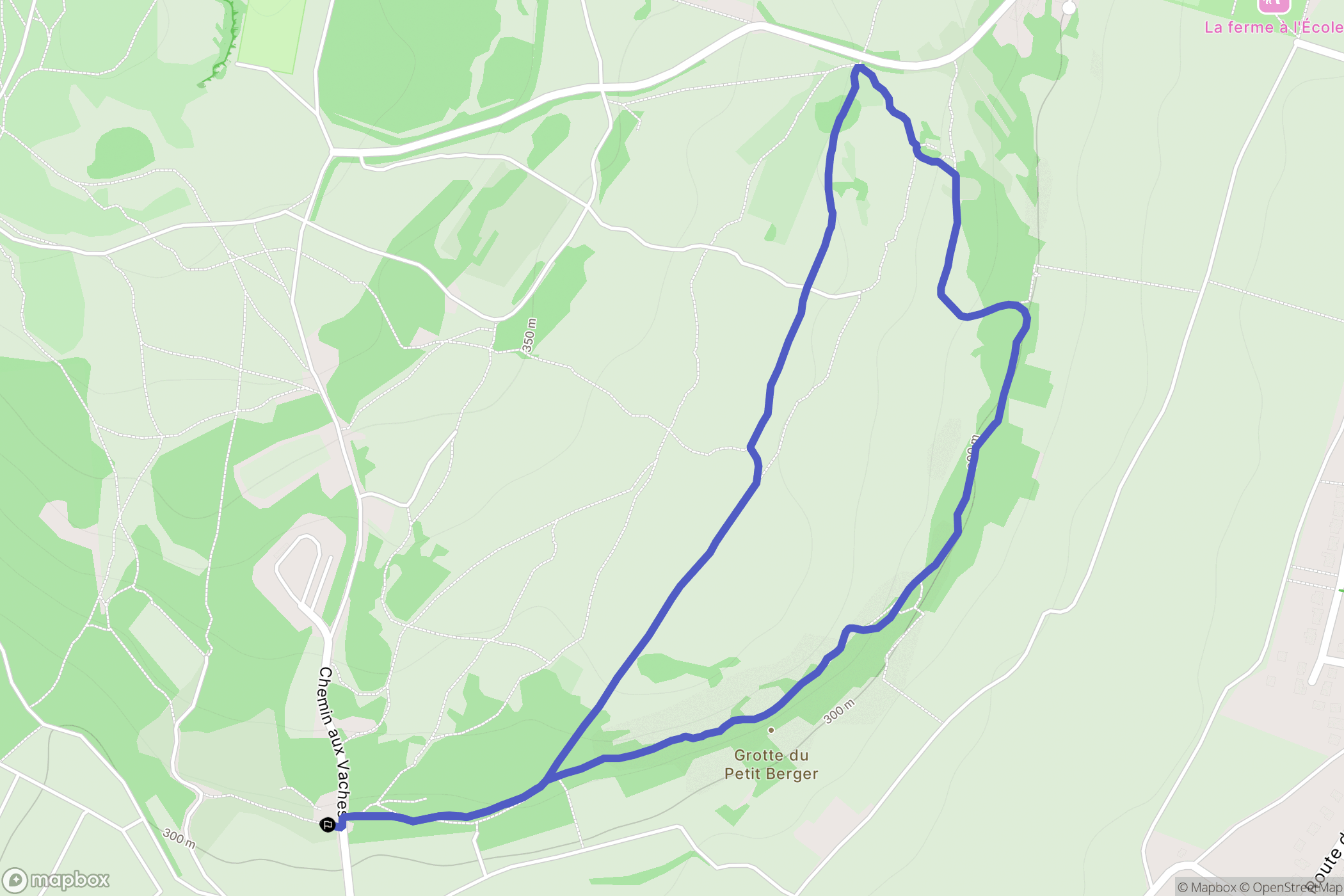 Marsannay-la-Côte : carte du parcours de randonnée - France