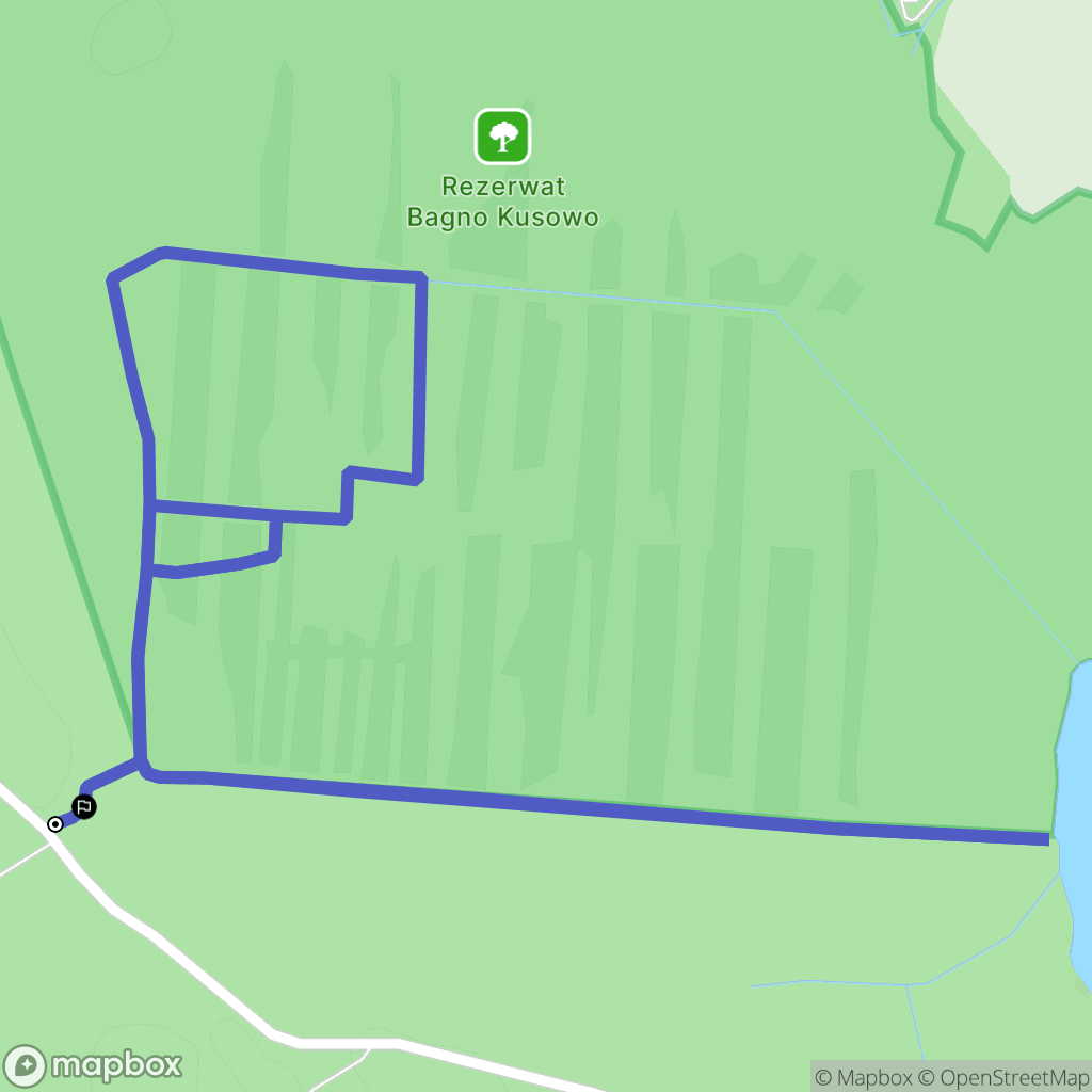 Kusowo: mapa trasy - Poland