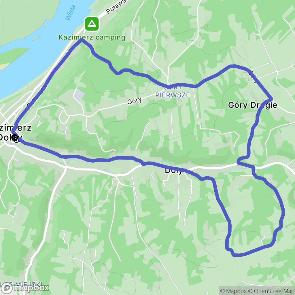 Kazimierz Dolny: mapa trasy - Poland