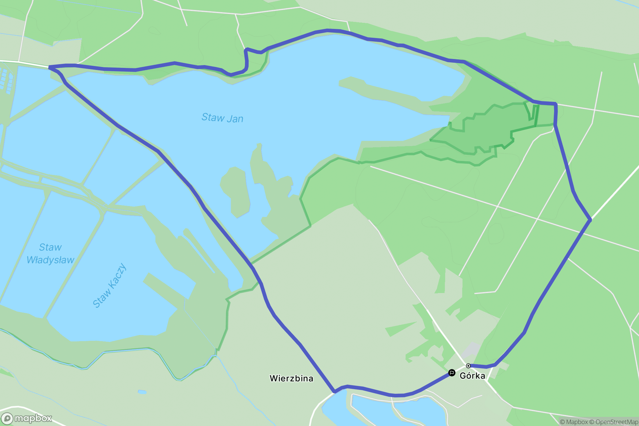 Wielgie Milickie: mapa trasy - Poland
