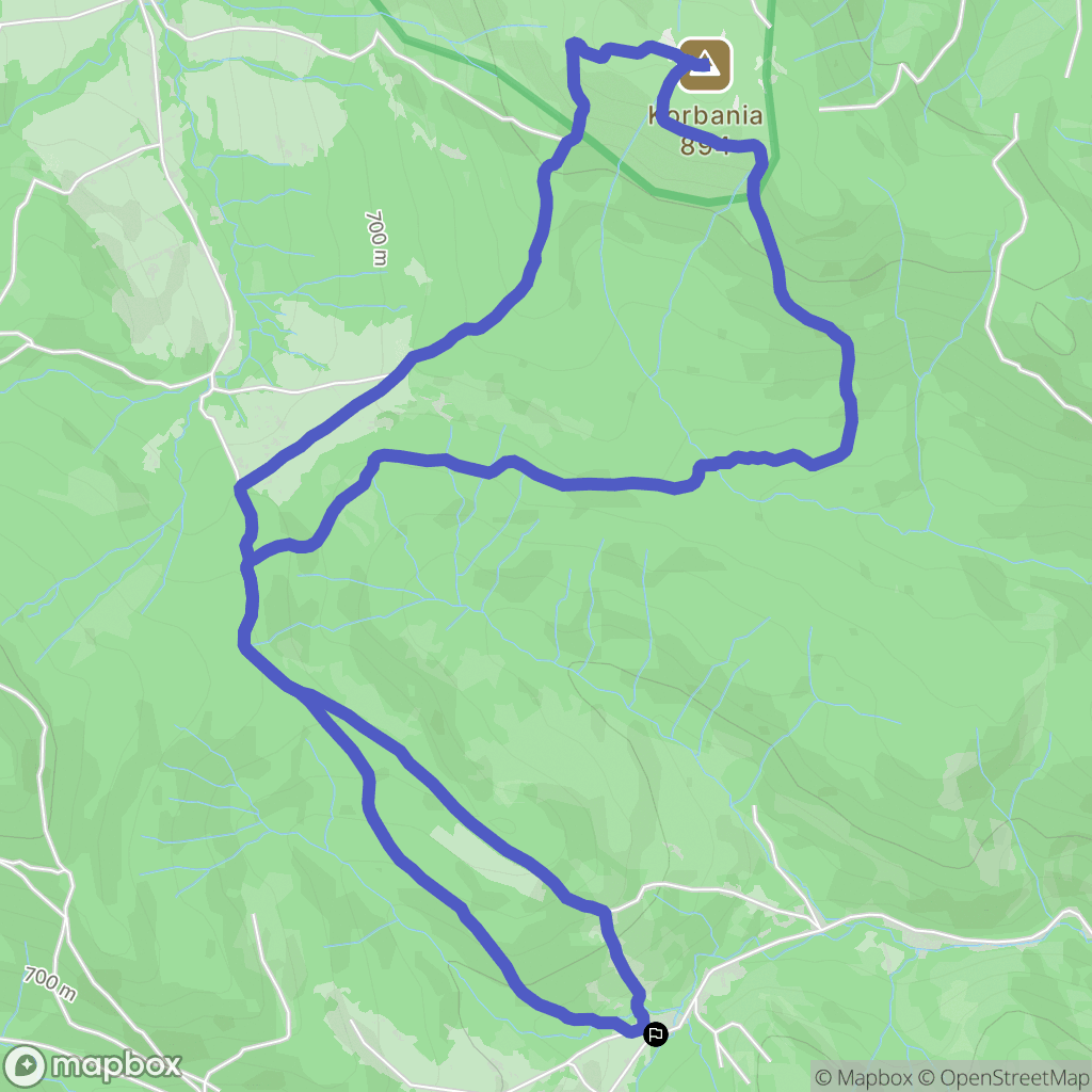 Łopienka: mapa trasy - Poland