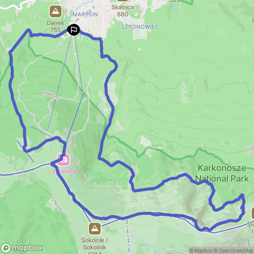Szklarska Poręba: mapa trasy - Poland
