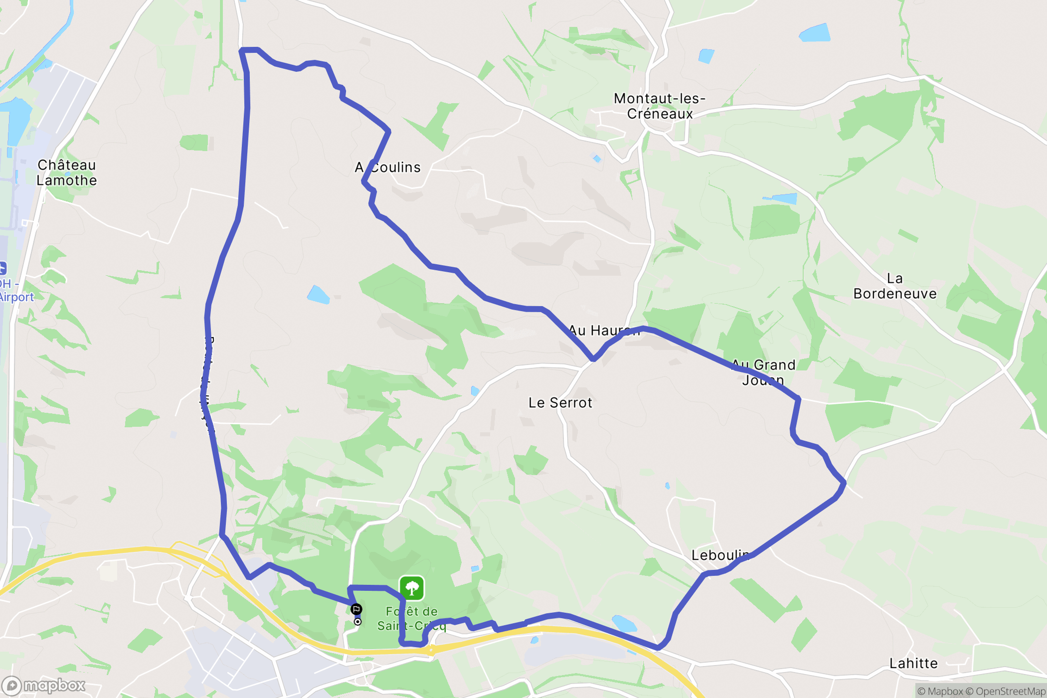 Auch : carte du parcours de randonnée - France