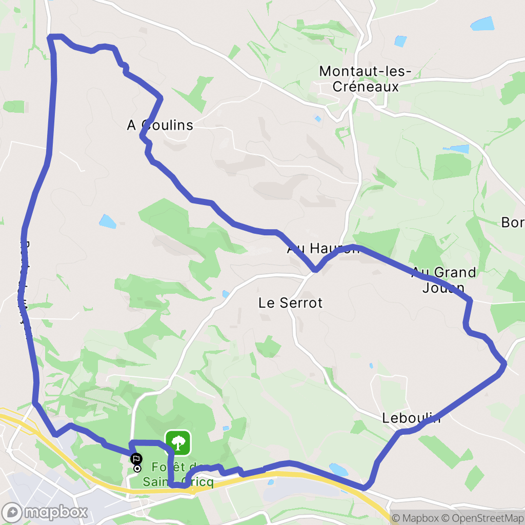 Auch : carte du parcours de randonnée - France