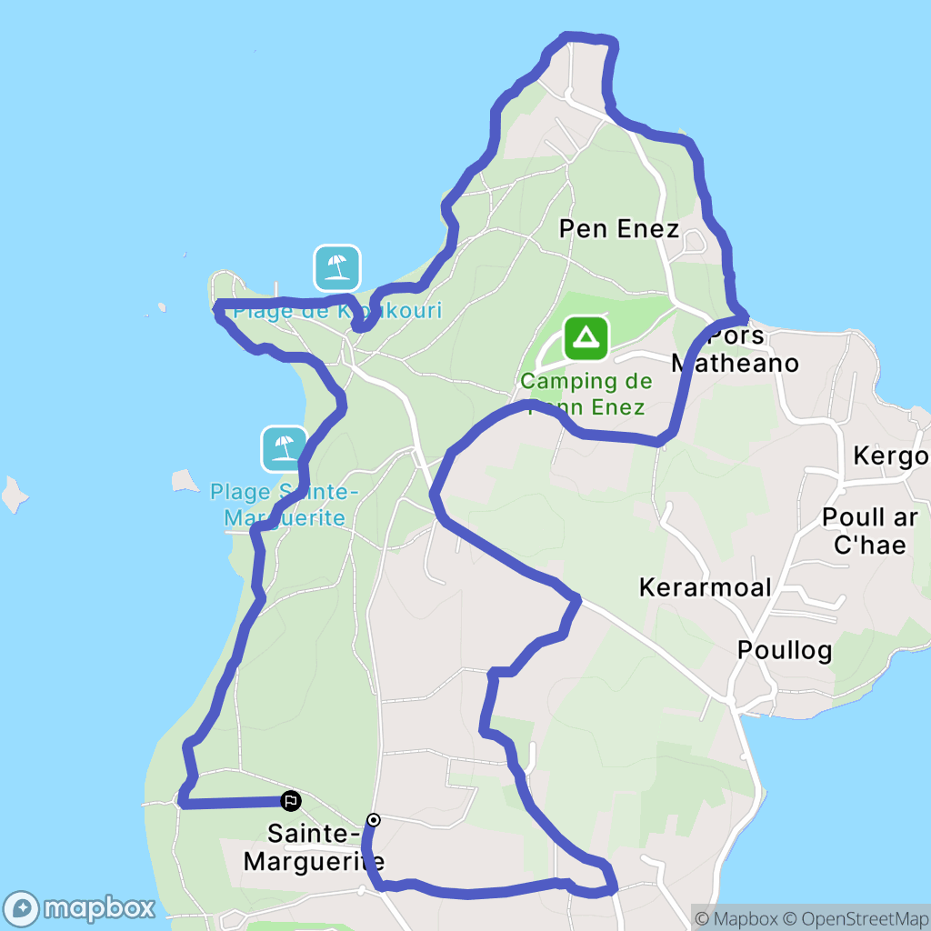 Landéda : carte du parcours de randonnée - France