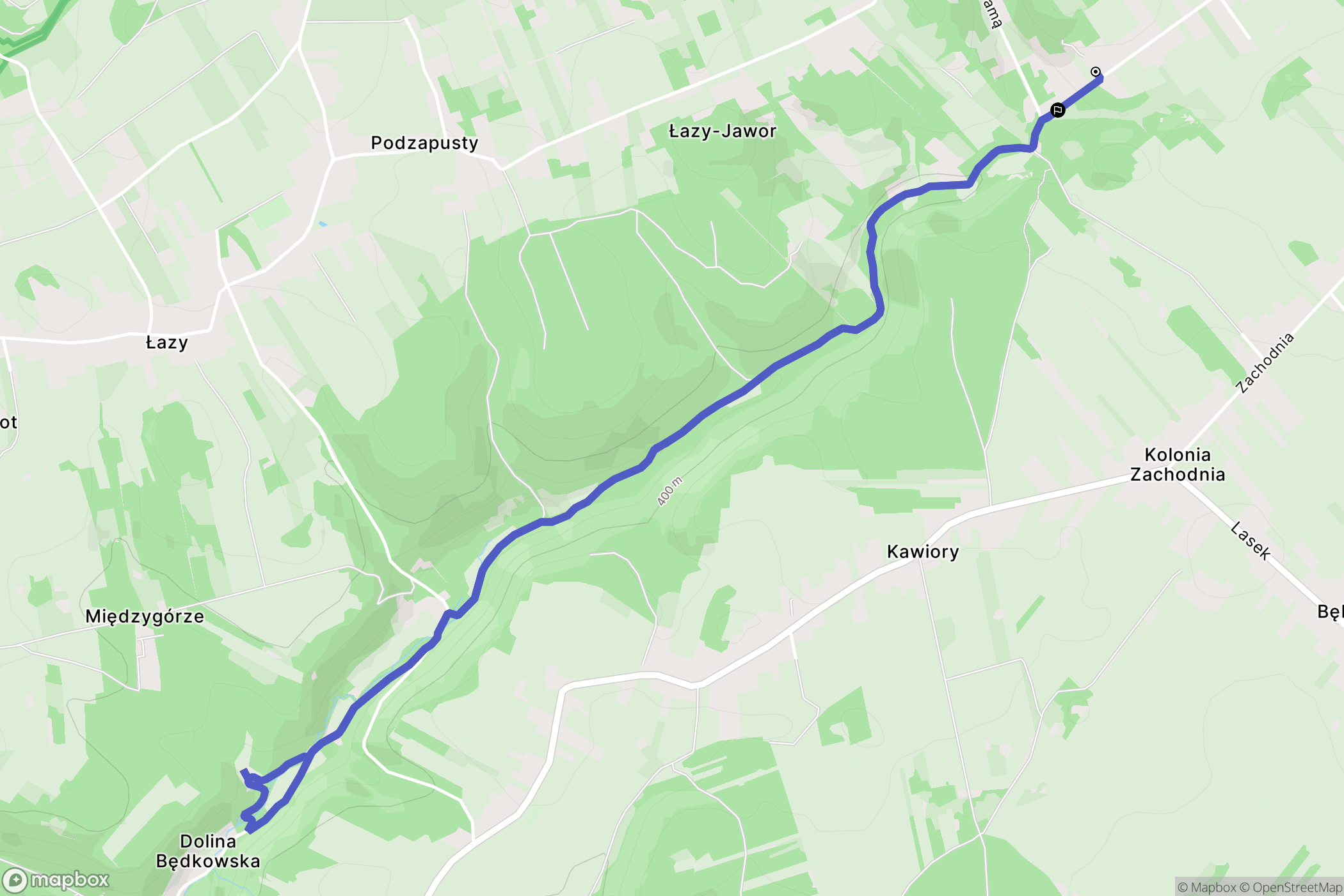 Jerzmanowice: mapa trasy - Poland