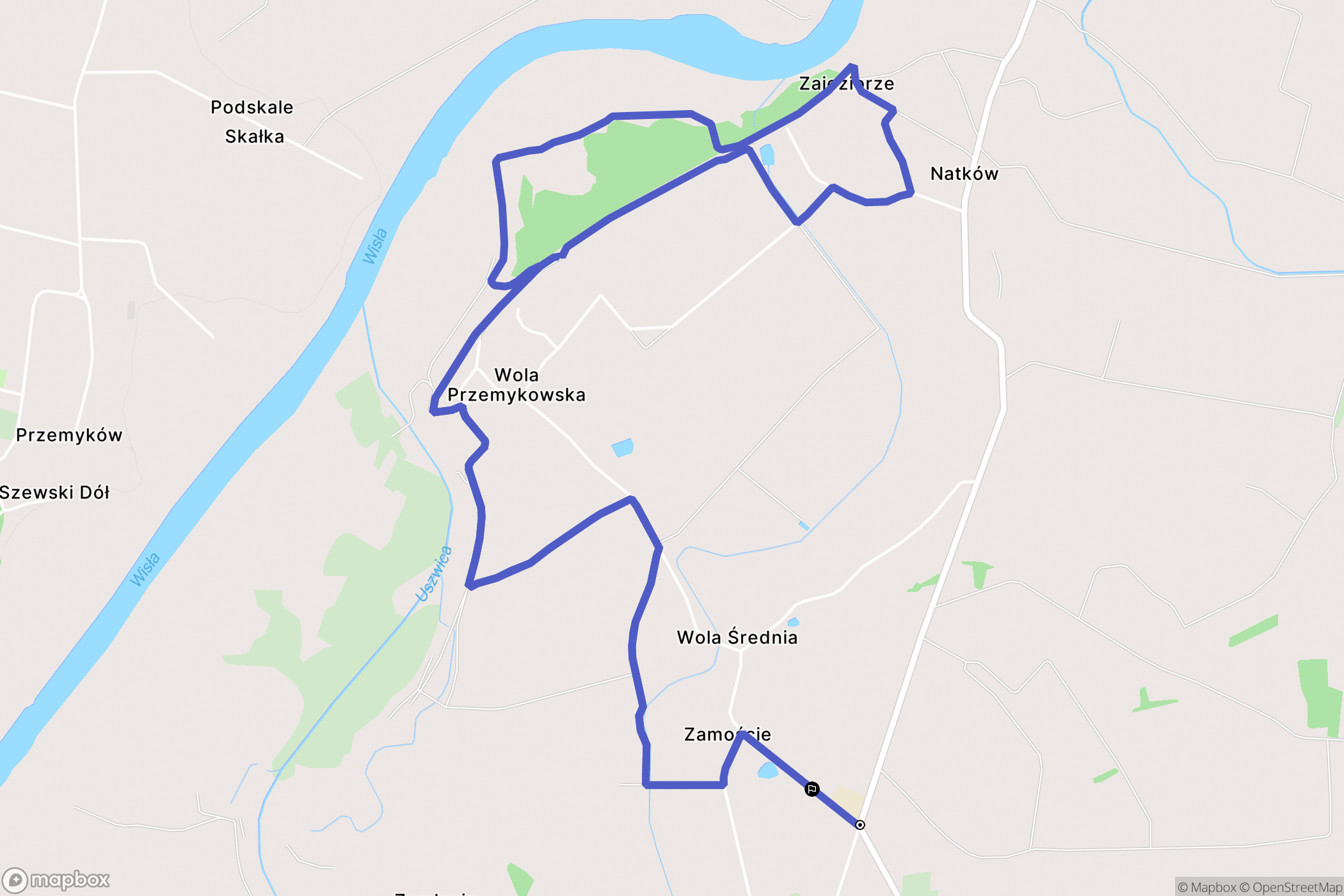 Wola Przemykowska: mapa trasy - Poland