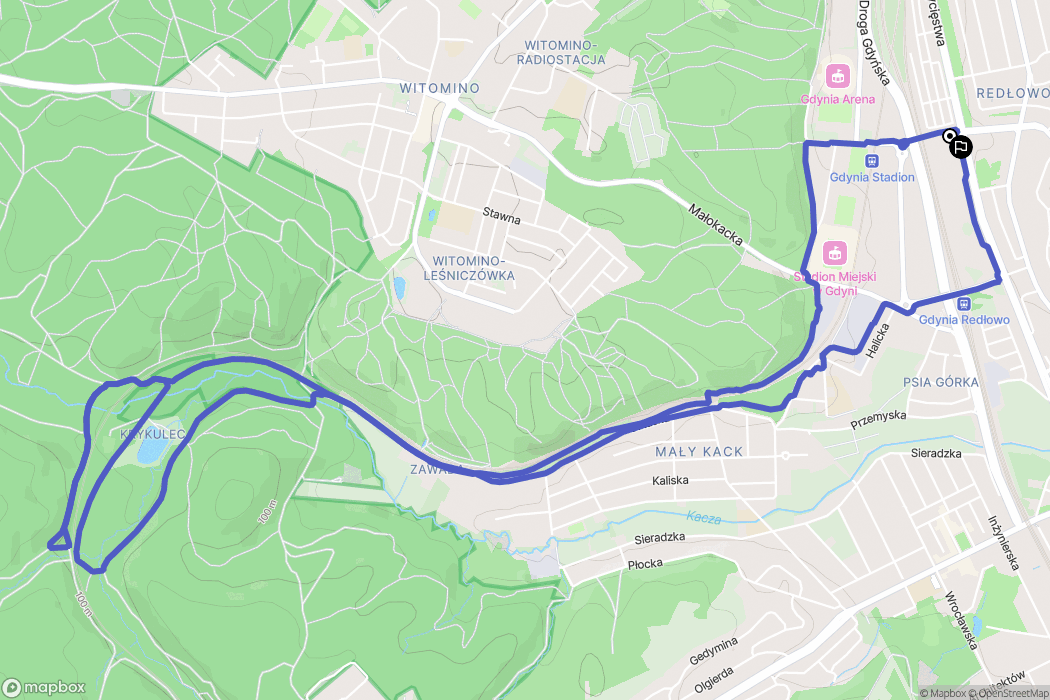 Gdynia: mapa trasy - Poland