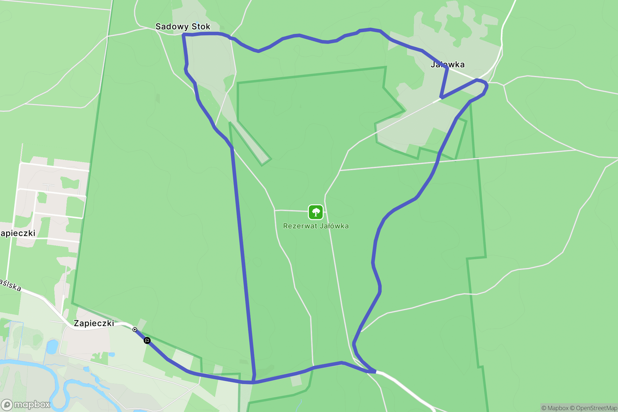 Jałówka: mapa trasy - Poland