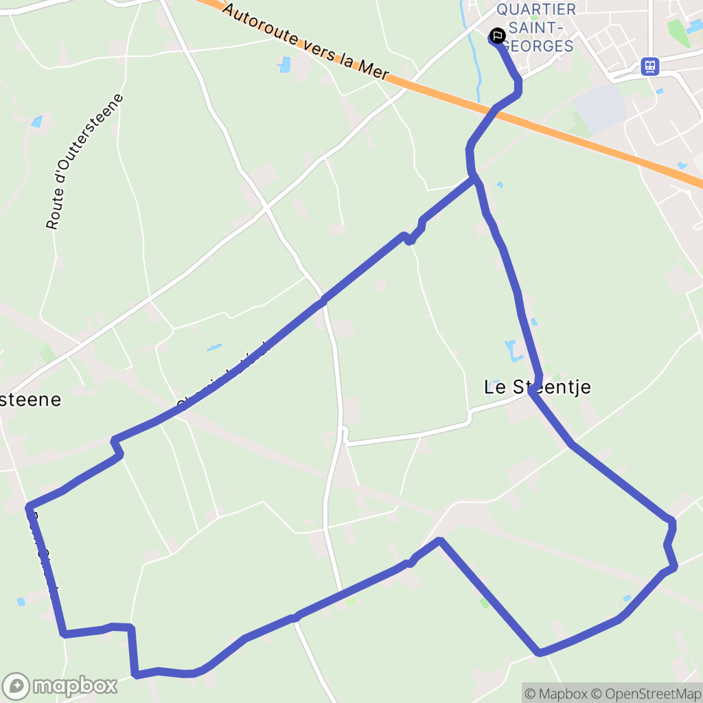 Bailleul : carte du parcours de randonnée - France