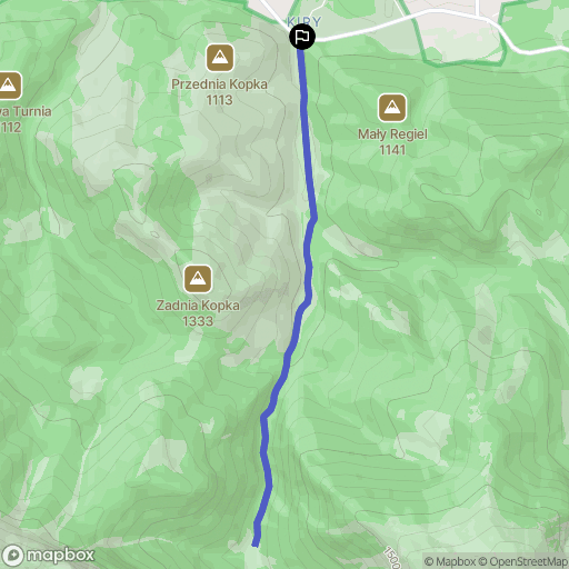 Kościelisko: mapa trasy - Poland