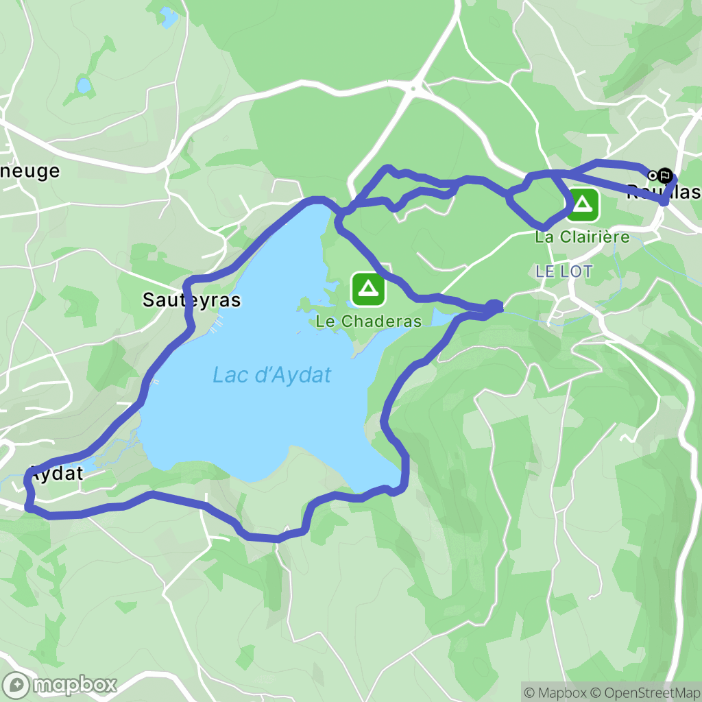 Aydat : carte du parcours de randonnée - France
