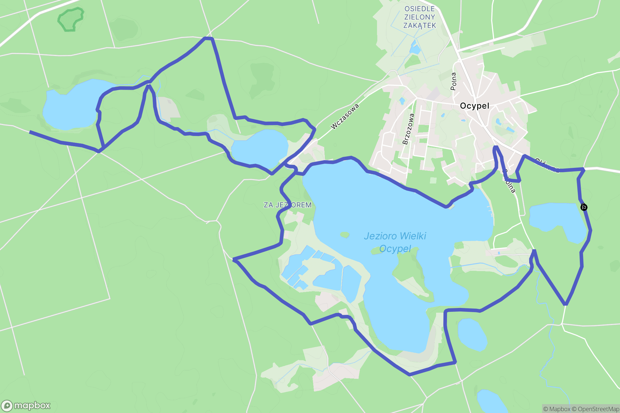 Ocypel: mapa trasy - Poland