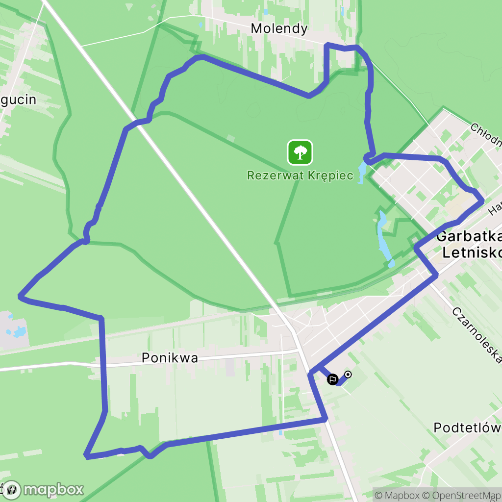Garbatka-Letnisko: mapa trasy - Poland