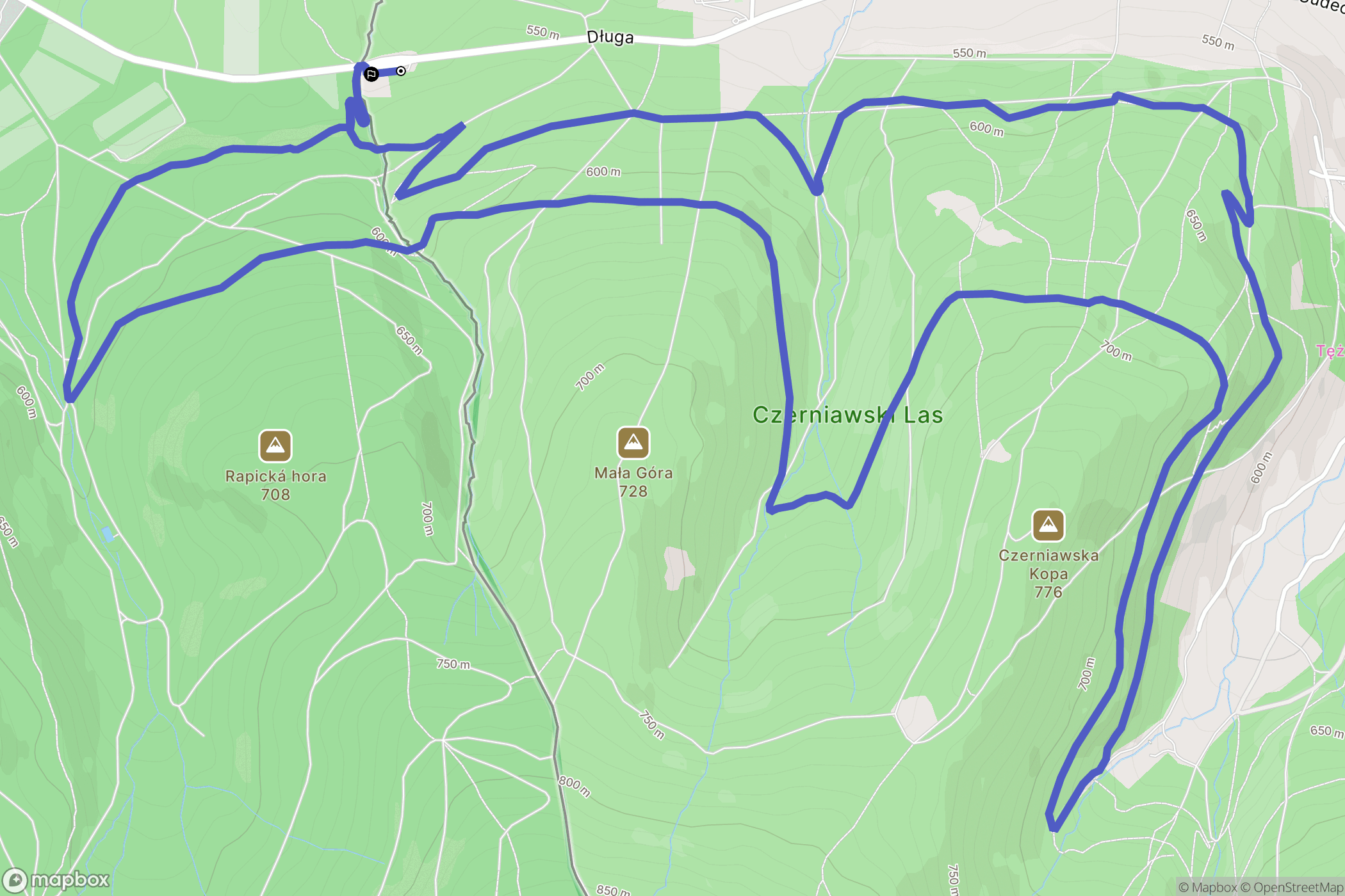 Świeradów-Zdrój: mapa trasy - Poland