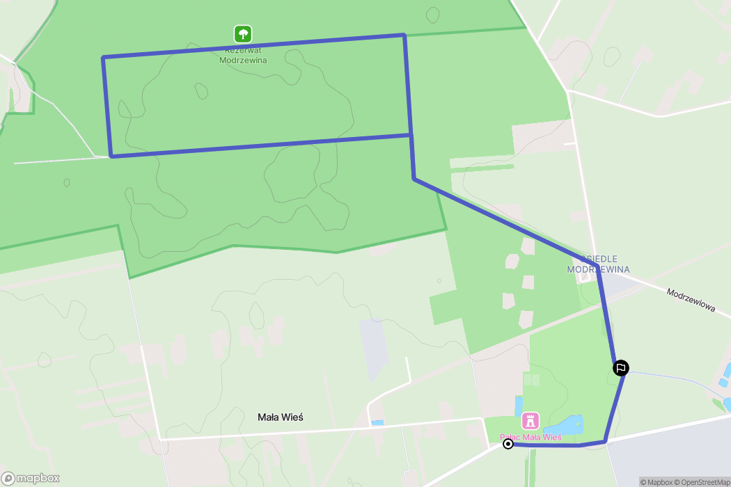 Belsk Duży: mapa trasy - Poland