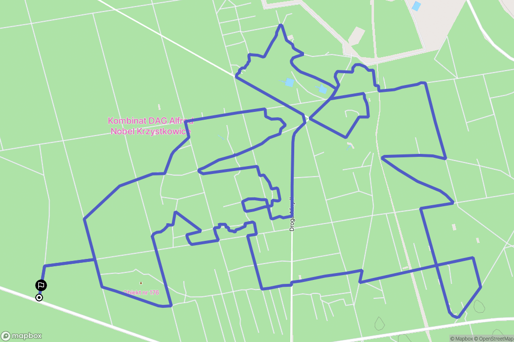 Nowogrod Bobrzanski: mapa trasy - Poland