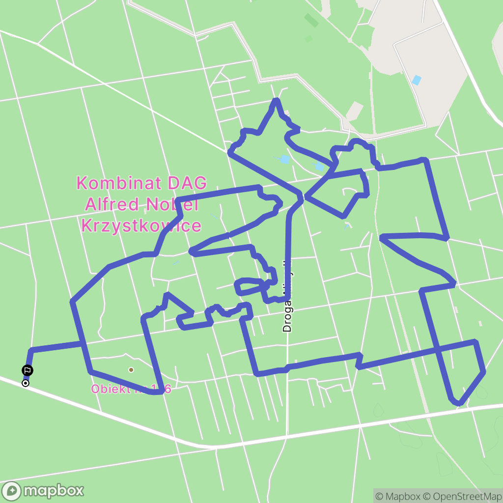 Nowogrod Bobrzanski: mapa trasy - Poland