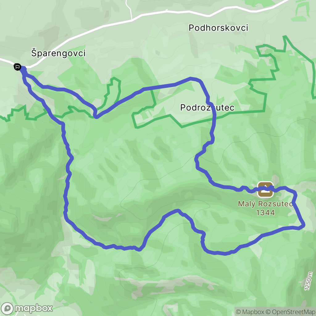 Terchová: mapa trasy - Slovakia