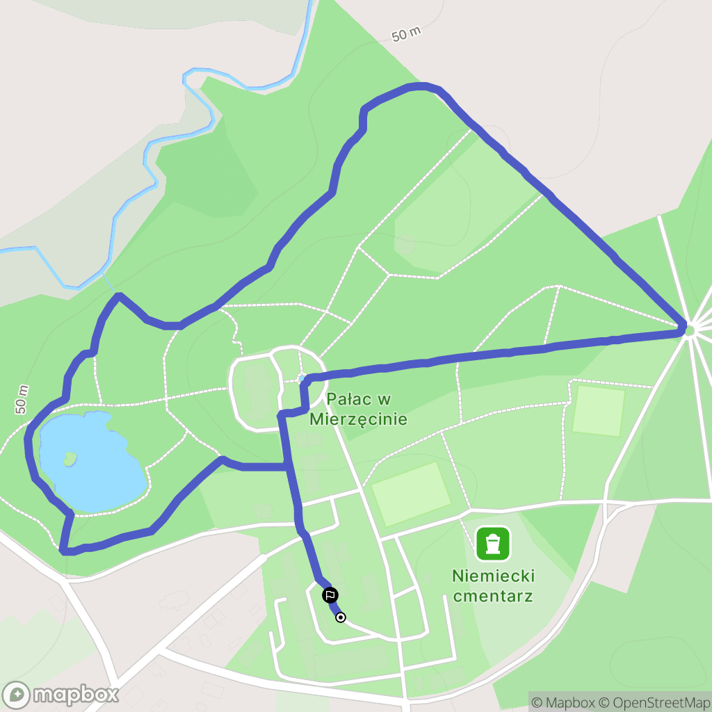 Mierzęcin: mapa trasy - Poland