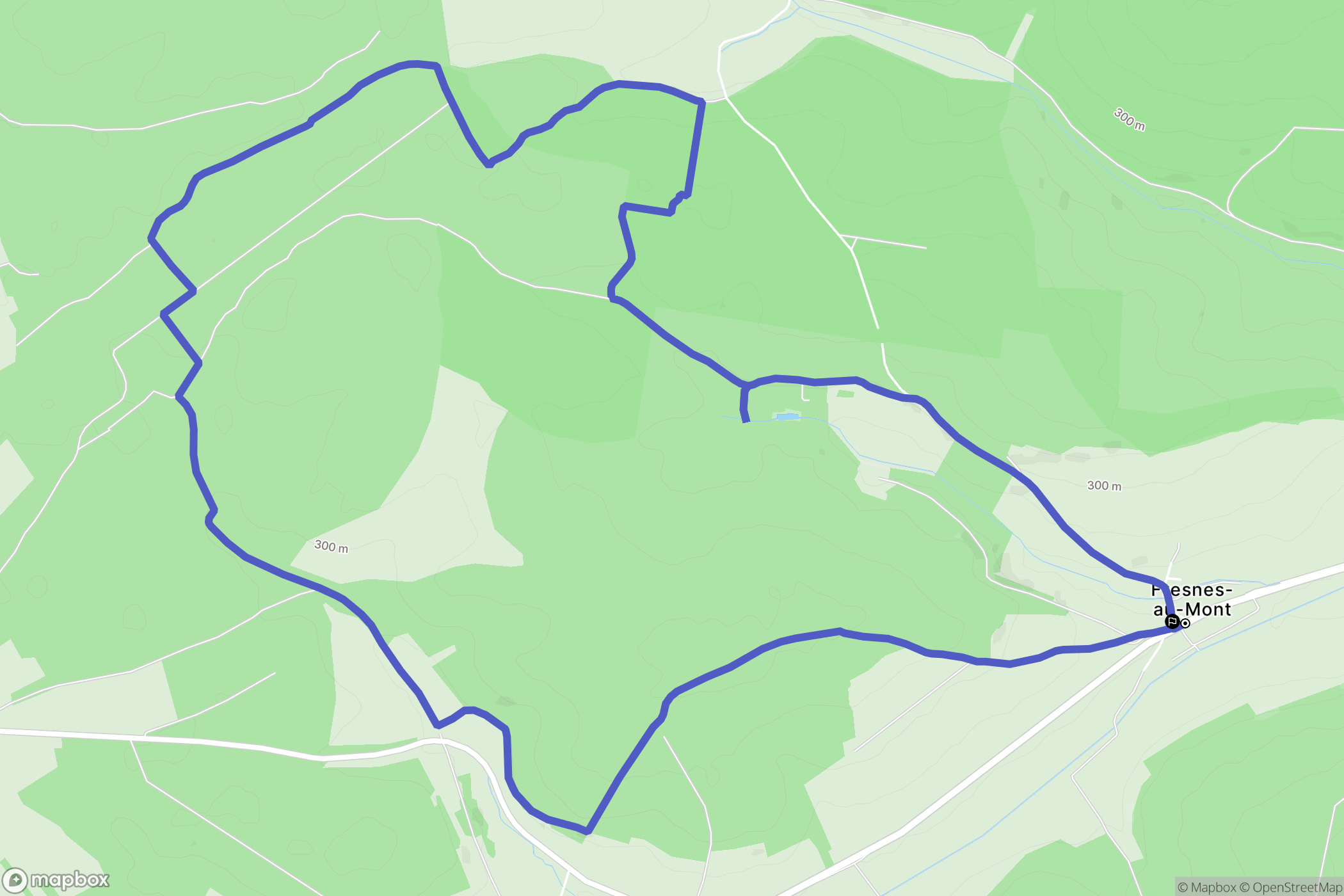 Fresnes-au-Mont : carte du parcours de randonnée - France