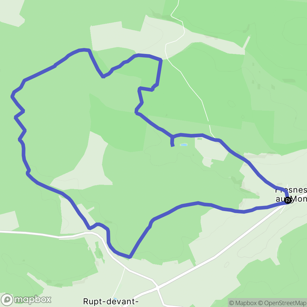 Fresnes-au-Mont : carte du parcours de randonnée - France