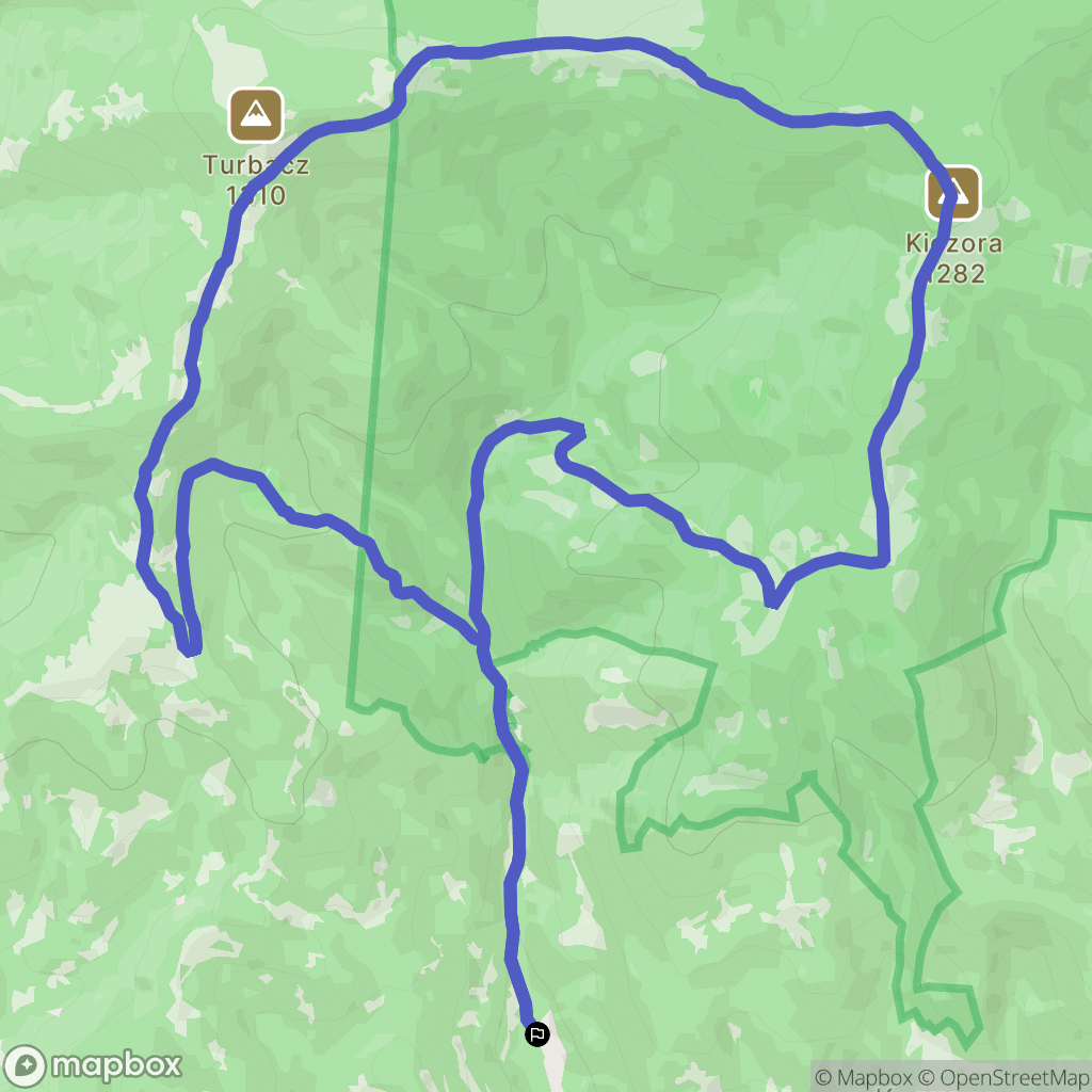 Łopuszna: mapa trasy - Poland