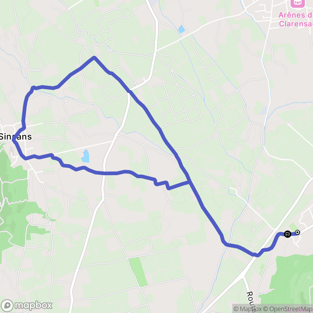 Saint-Dionisy : carte du parcours de randonnée - France