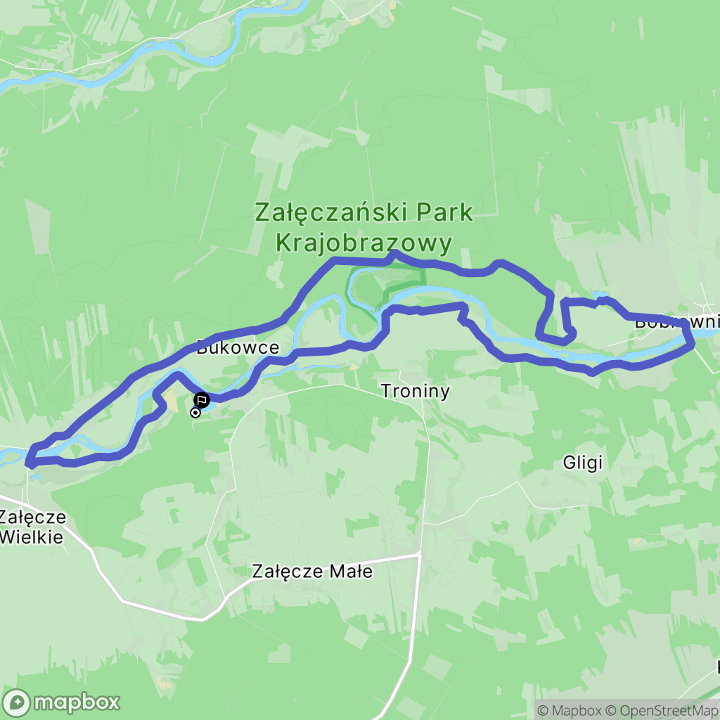 Bukowce: mapa trasy - Poland