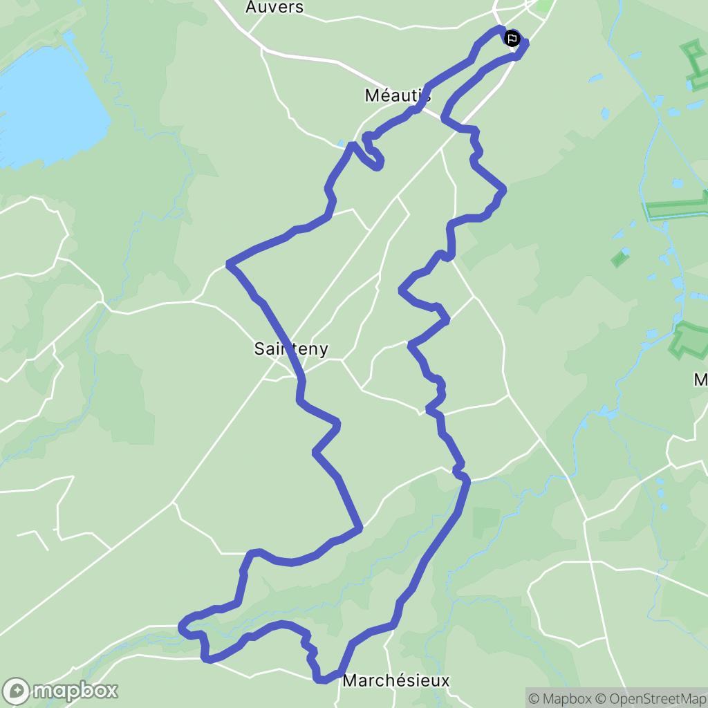 Carentan-les-Marais : carte du parcours de randonnée - France