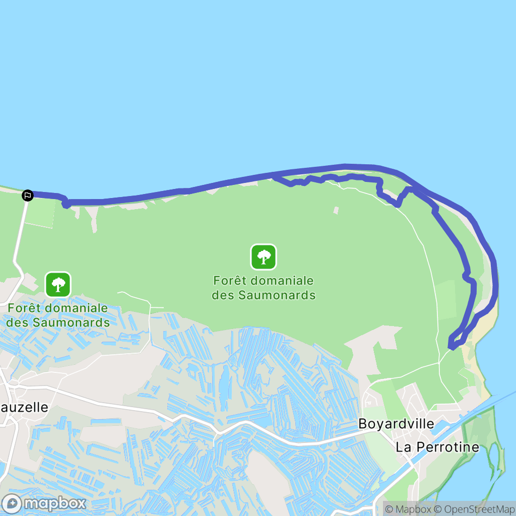 Saint-Georges-d'Oléron : carte du parcours de randonnée - France