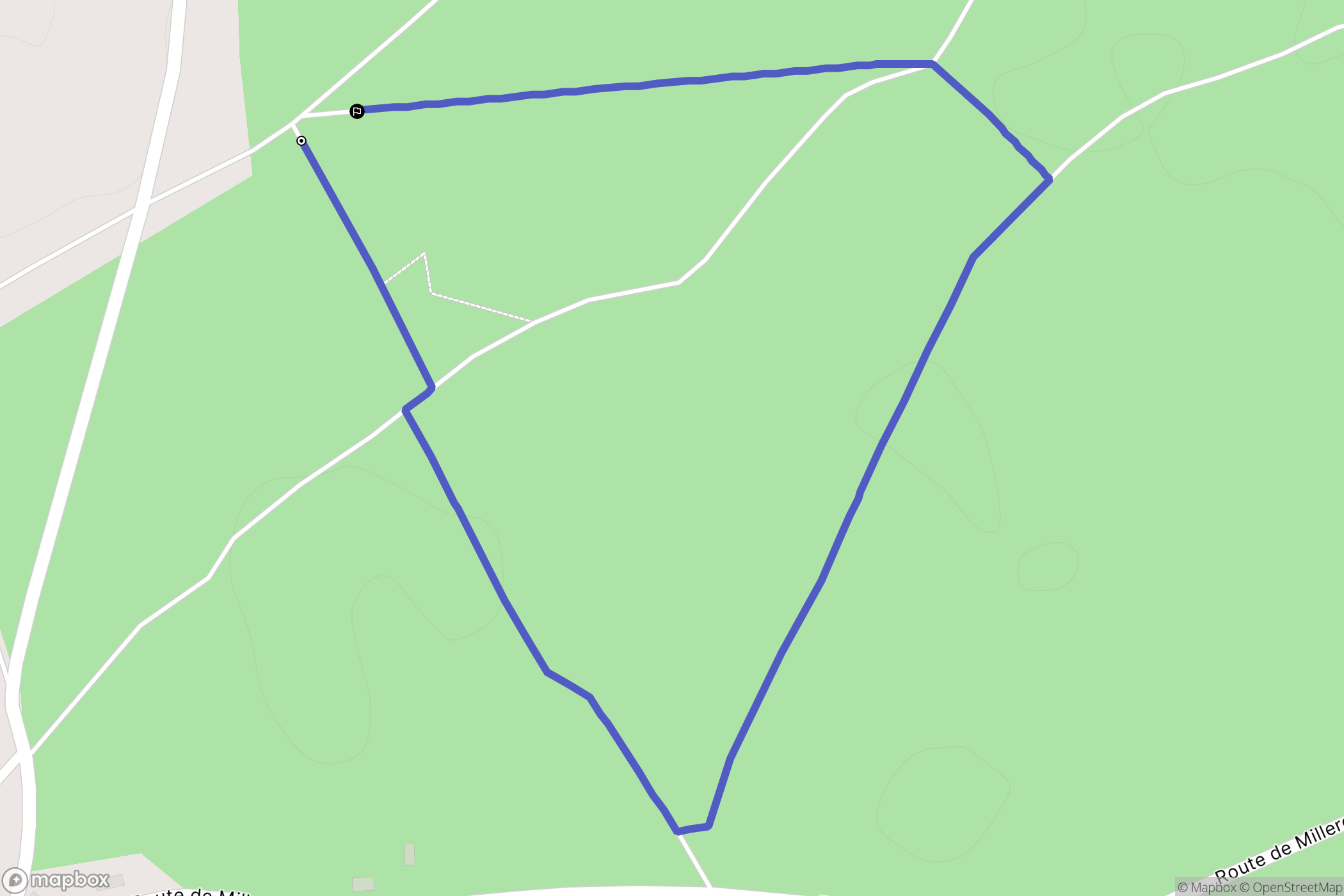 Guesnes : carte du parcours de randonnée - France