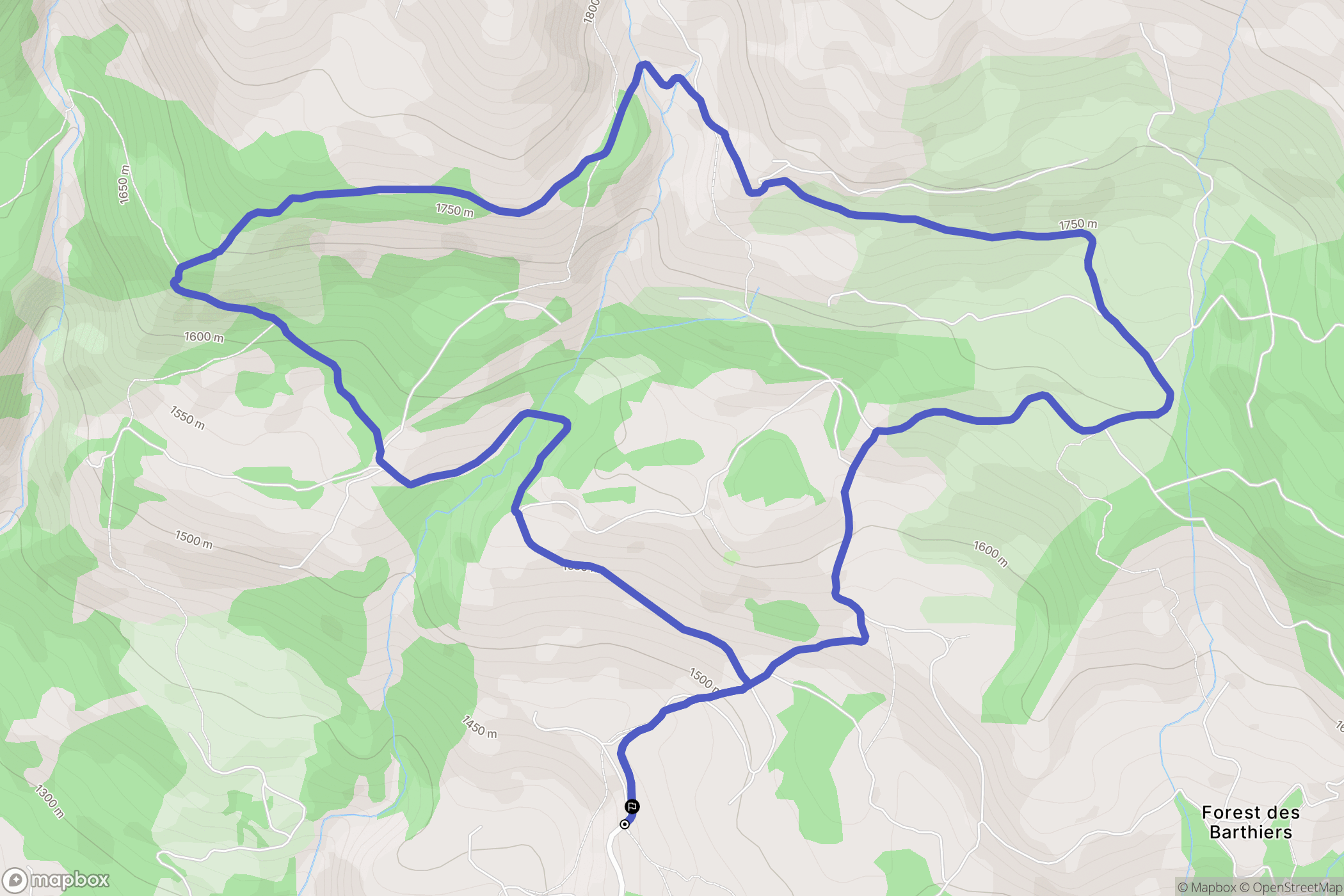 Chorges : carte du parcours de randonnée - France