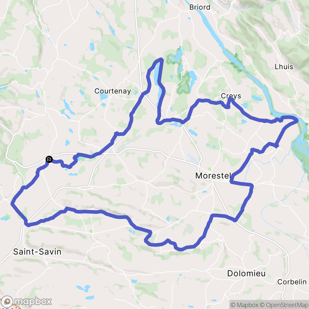 Trept : carte du parcours de randonnée - France