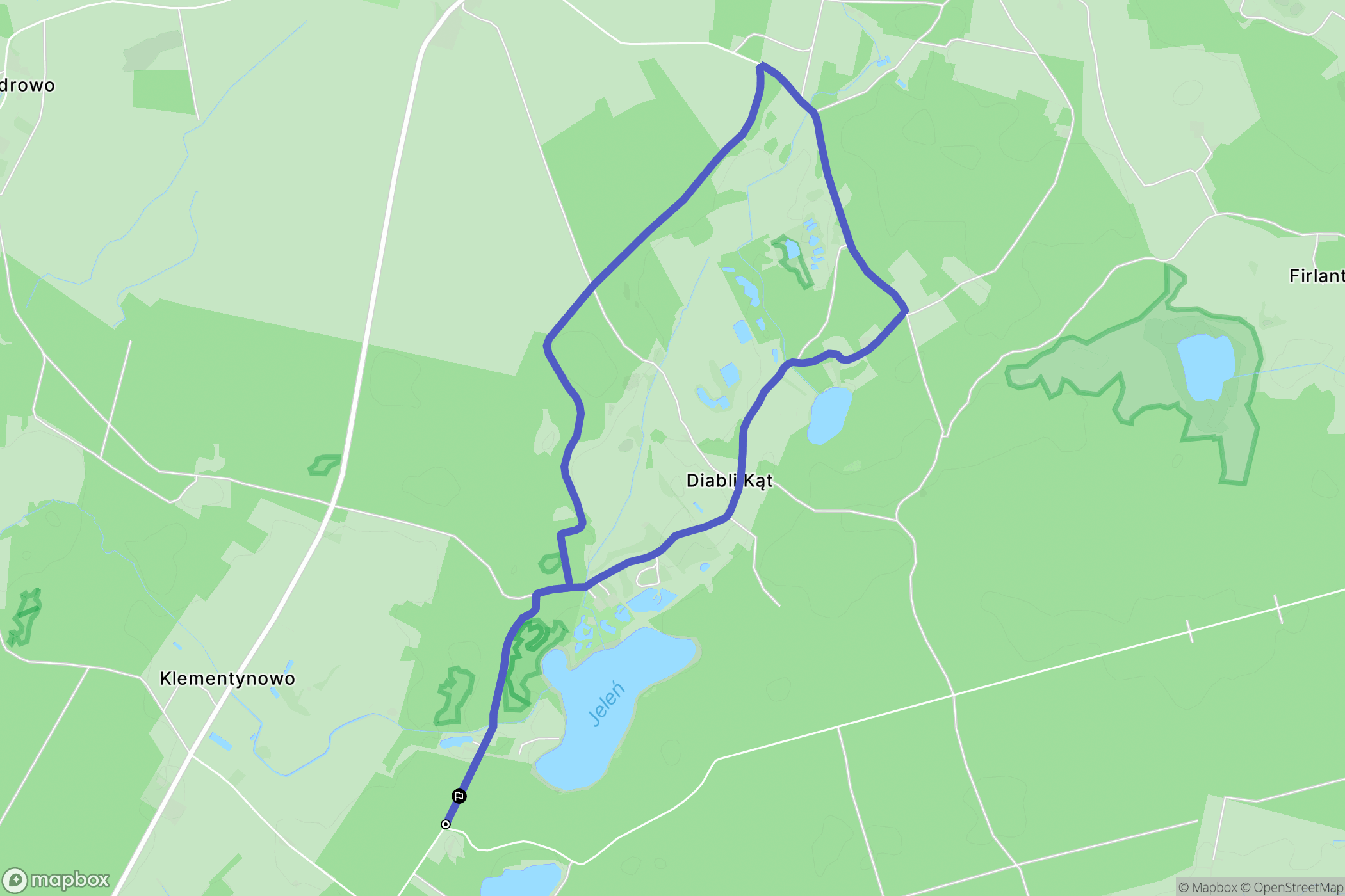 Jeleń: mapa trasy - Poland