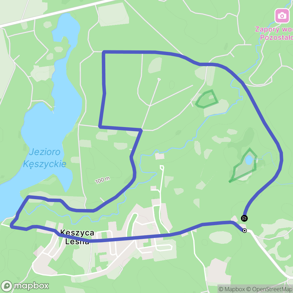 Kęszyca Leśna: mapa trasy - Poland