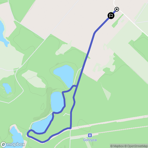 Gorzyca: mapa trasy - Poland