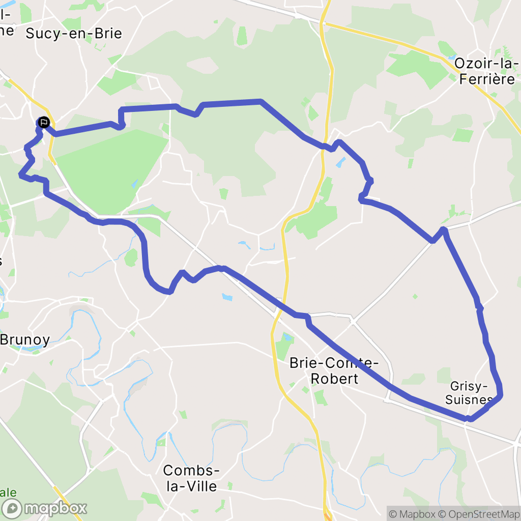 Boissy-Saint-Léger : carte du parcours de randonnée - France