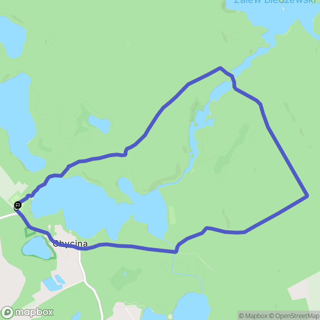 Chycina: mapa trasy - Poland