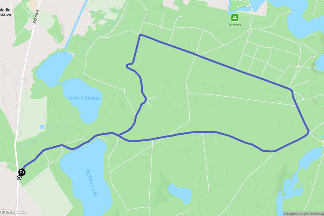 Bledzew: mapa trasy - Poland