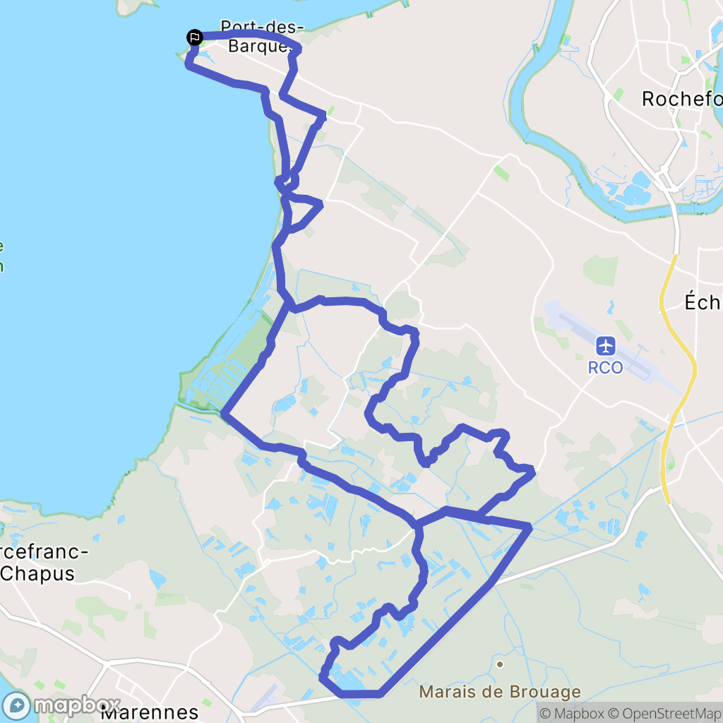 Port-des-Barques : carte du parcours de randonnée - France