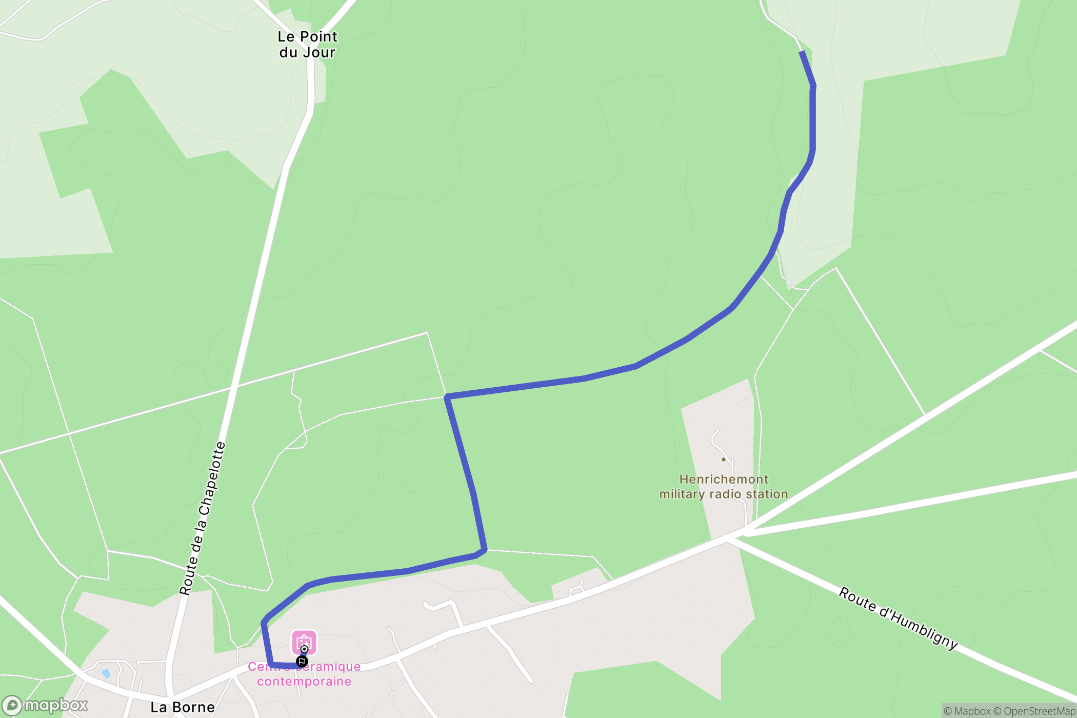 Henrichemont : carte du parcours de randonnée - France