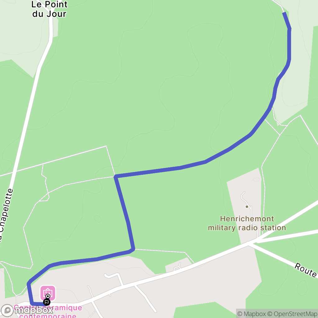 Henrichemont : carte du parcours de randonnée - France