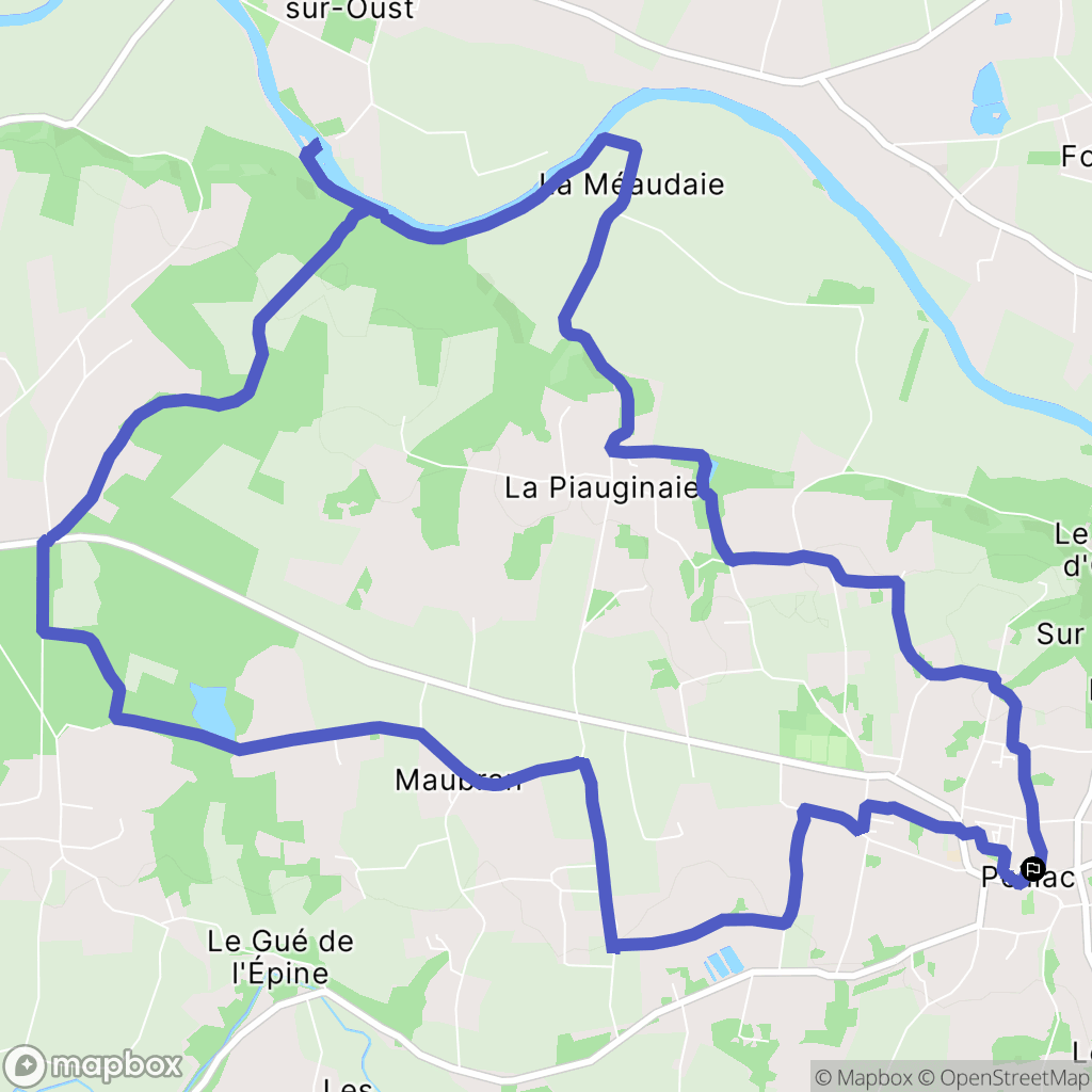Peillac : carte du parcours de randonnée - France