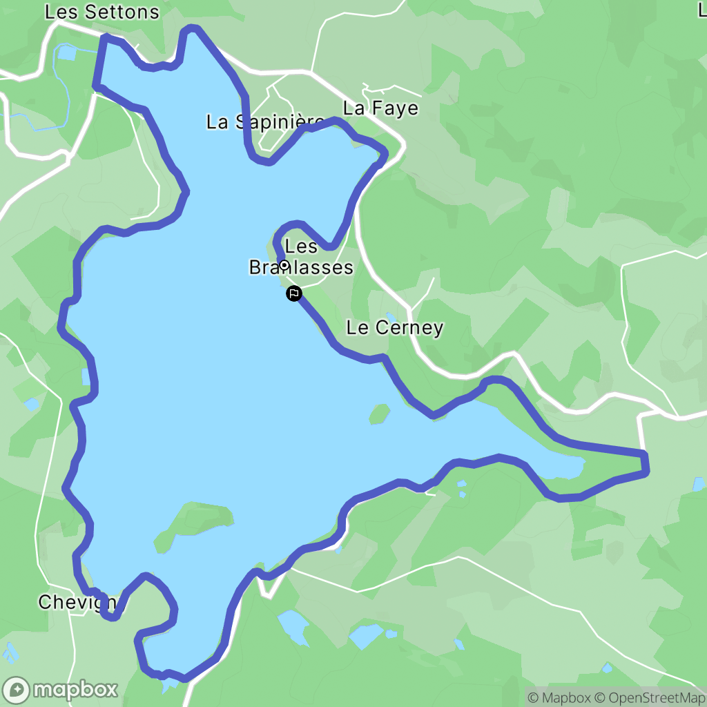 Montsauche-les-Settons : carte du parcours de randonnée - France